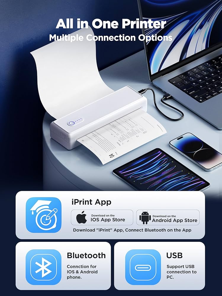 Amazon.com: NUOTUN Portable Printers Wireless for Travel